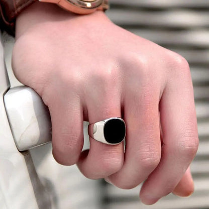 Valor Steel Signet Ring